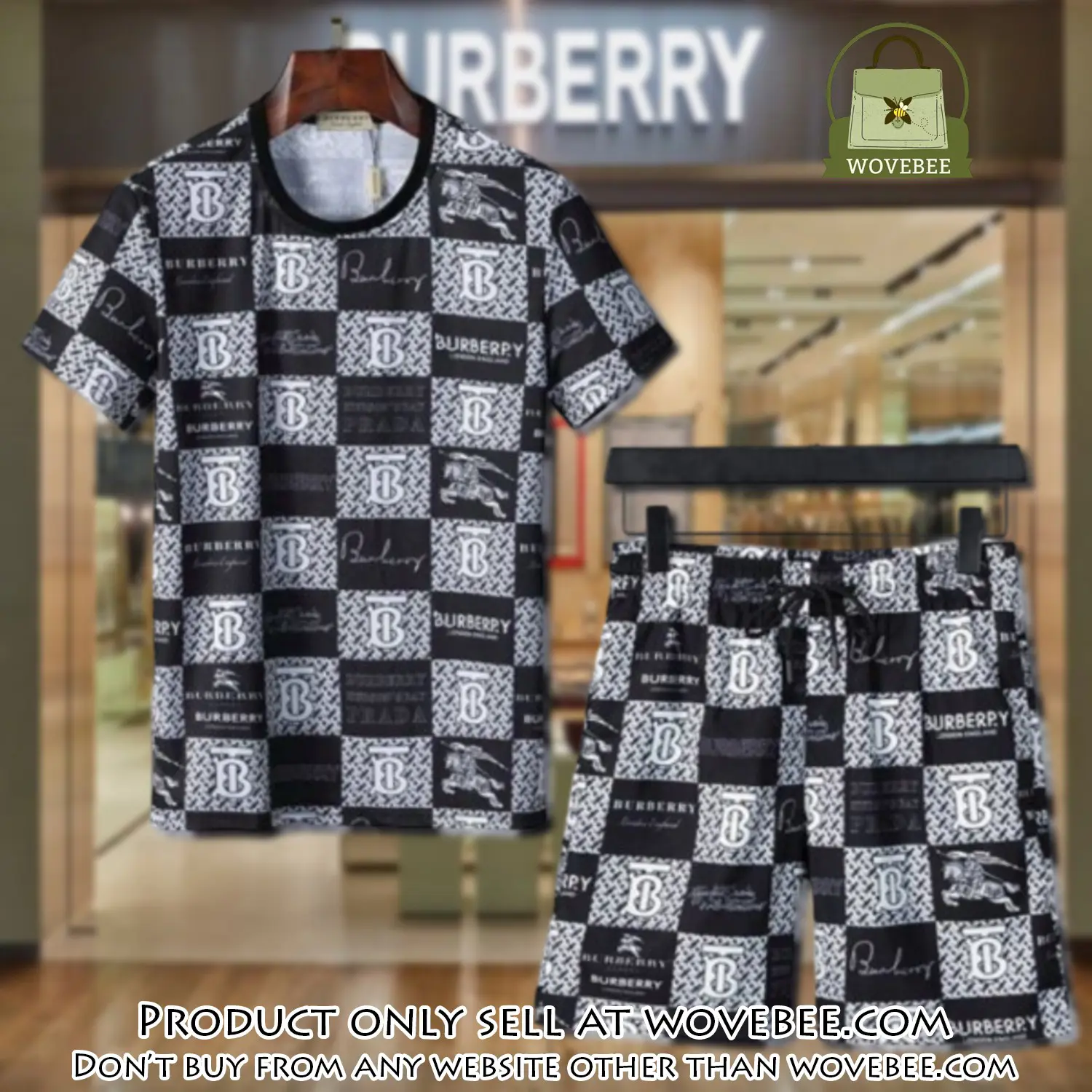 Burberry combo unisex tshirt & short limited luxury outfit cts1038 wvb0318801